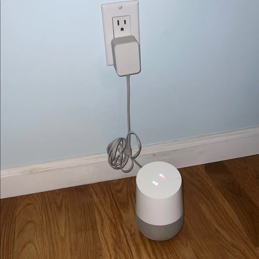 Google Home Speaker in White and Gray